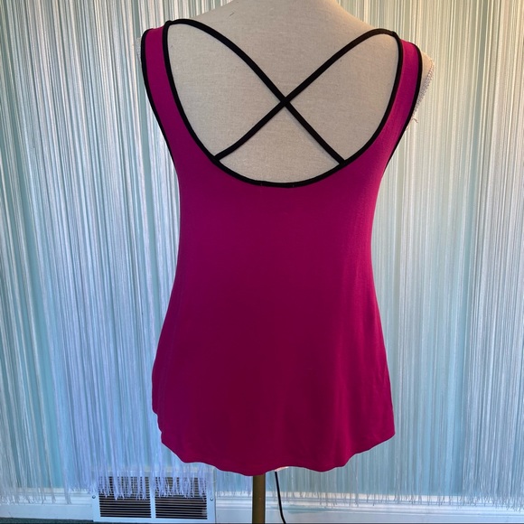 Magenta Top With Criss Cross Straps NWOT Size S - Picture 1 of 12
